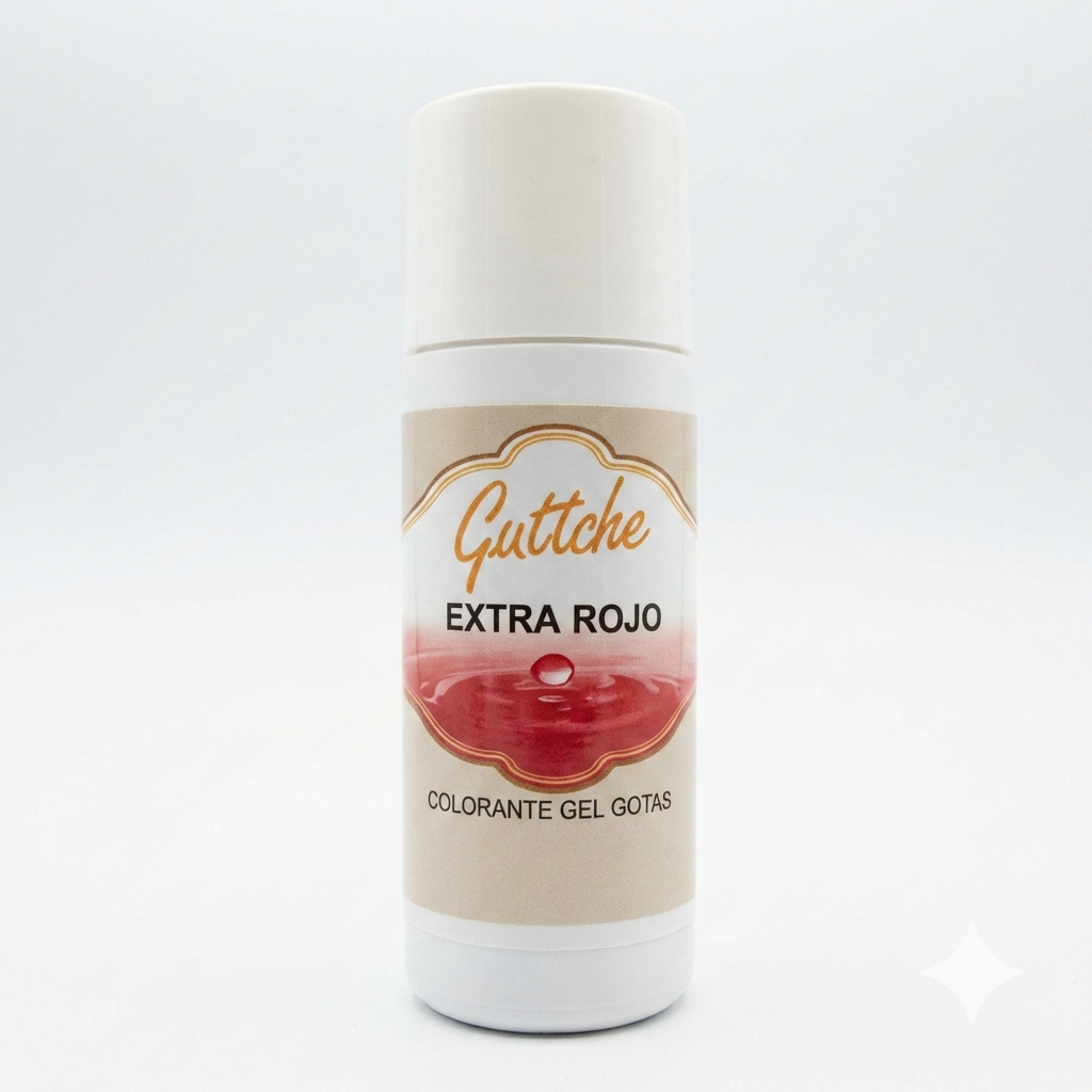 Colorante gel gota extra rojo Guttche 20g