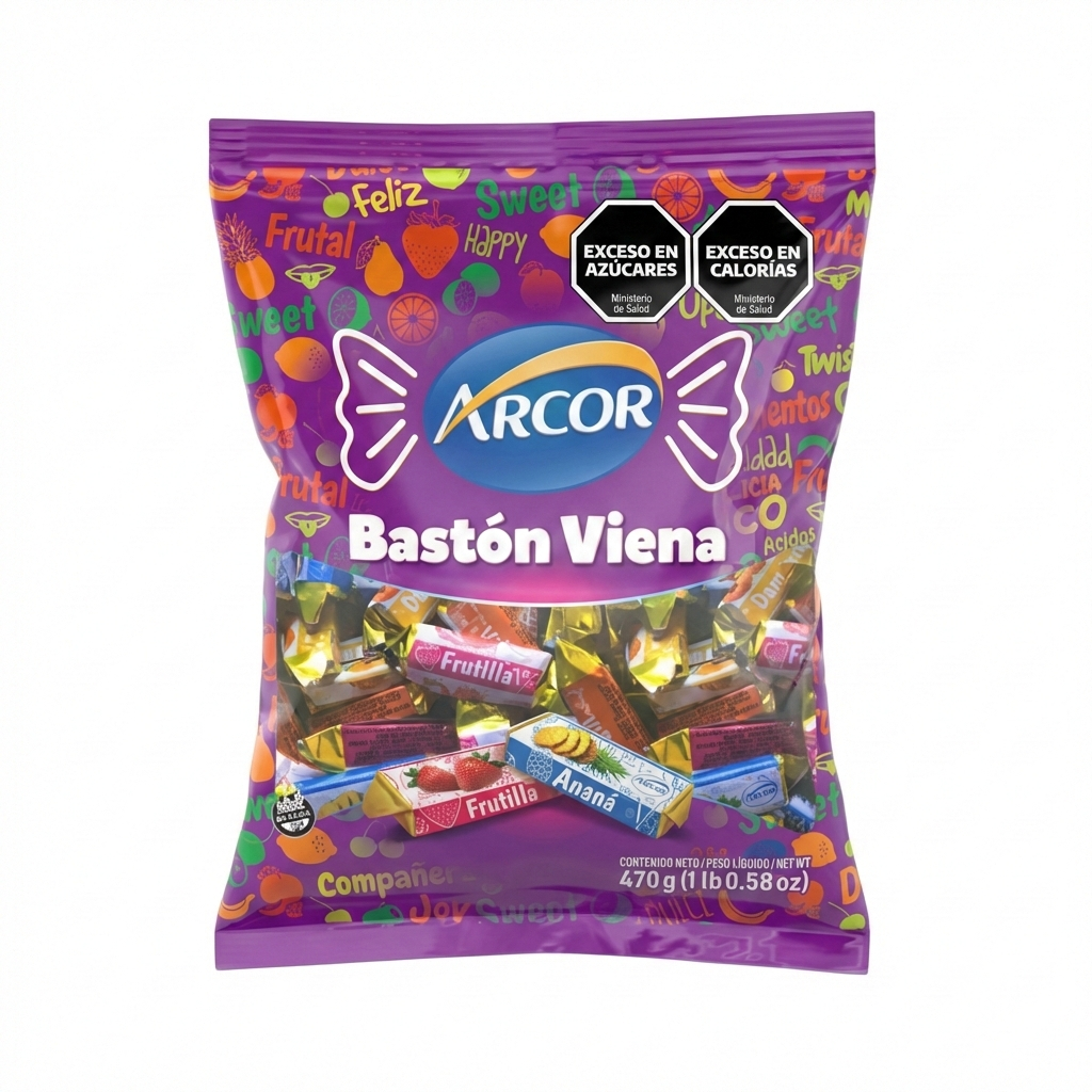 Caramelos Bastón Viena Arcor 470g