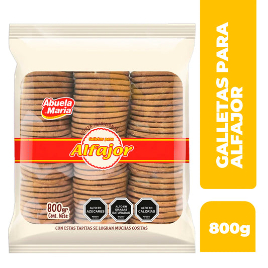 Galletas para Alfajor Abuela Maria x 800g