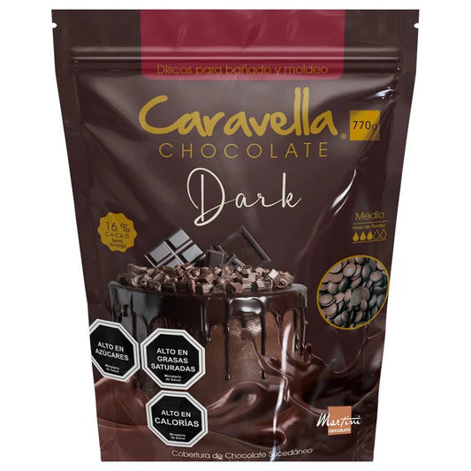 Cobertura de Chocolate Negro Caravella 1kg