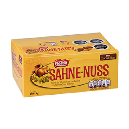 Chocolate Sahne-Nuss 14gr display 20 uds